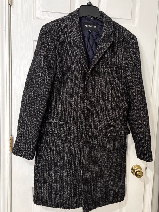Other - Crew Mercantile Ludlow Top
Coat Herringbone Tweed Overcoat Wool Men's 38